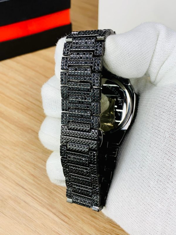 Blacked Iced Out Stain-less Steel Chain