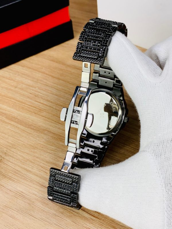 Blacked Iced Out Stain-less Steel Chain