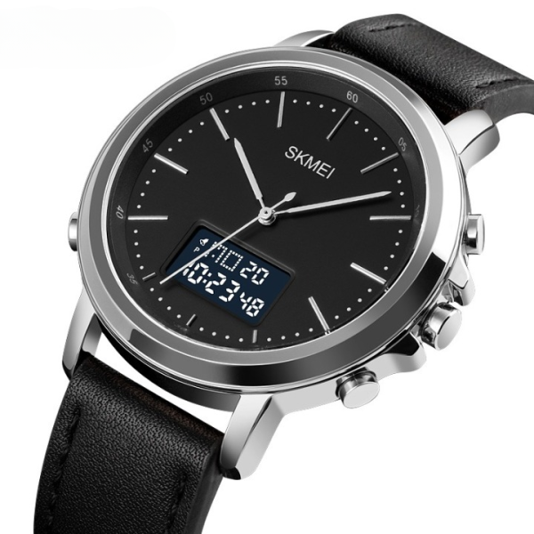Limited Edition Skmei Men’s Digital Watch Analog Leather Multifunctional Waterproof Men’s Watch 1652.