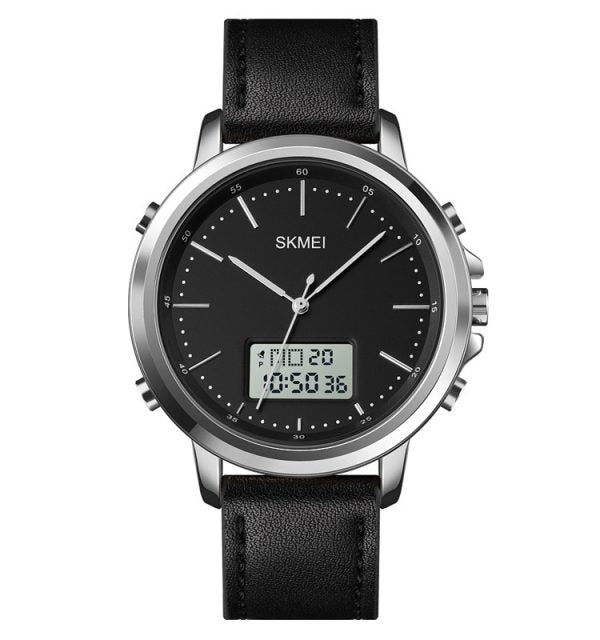 Limited Edition Skmei Men’s Digital Watch Analog Leather Multifunctional Waterproof Men’s Watch 1652.