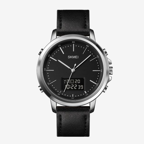 Limited Edition Skmei Men’s Digital Watch Analog Leather Multifunctional Waterproof Men’s Watch 1652.
